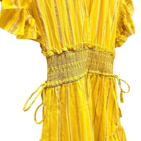 SAYLOR Adrianne Ruffle-Sleeve V-Neck Gauze Mini Dress Spring/Summer size small - Picture 4 of 9